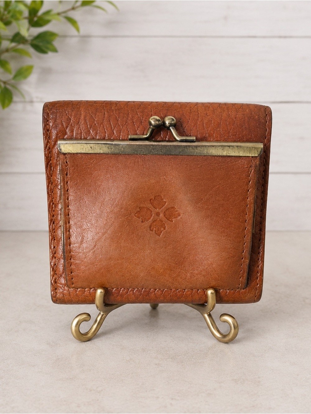 Patricia Nash Brown Leather wallet credit card money Coin Purse